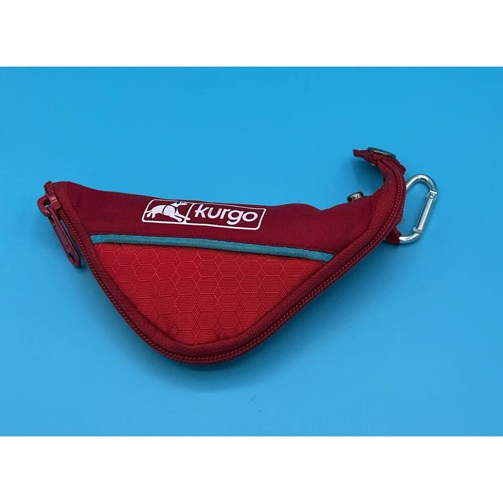 Kurgo Zippy Travel Bowl - Barn Red, Collapsible & Portable Dog Bowl (K01559)